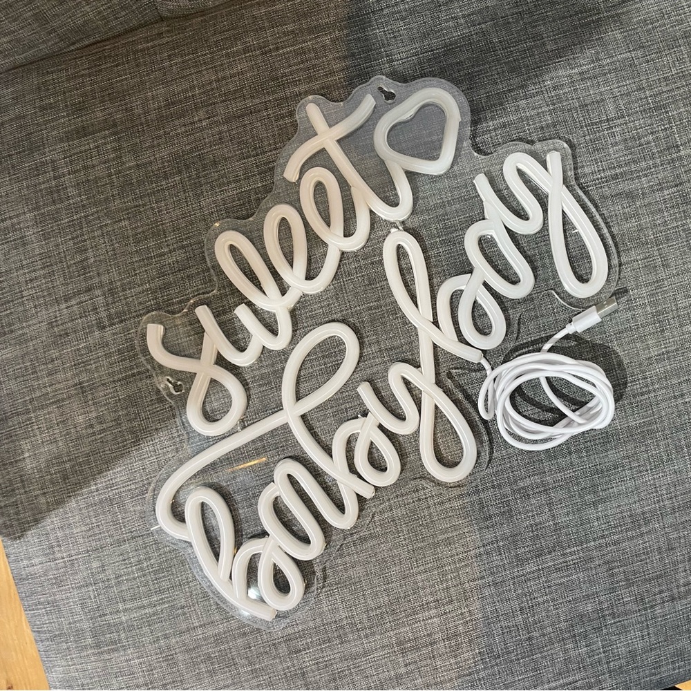“Sweet baby boy “neon sign